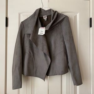 Anne Klein Grey Faux Suede Jacket NWT